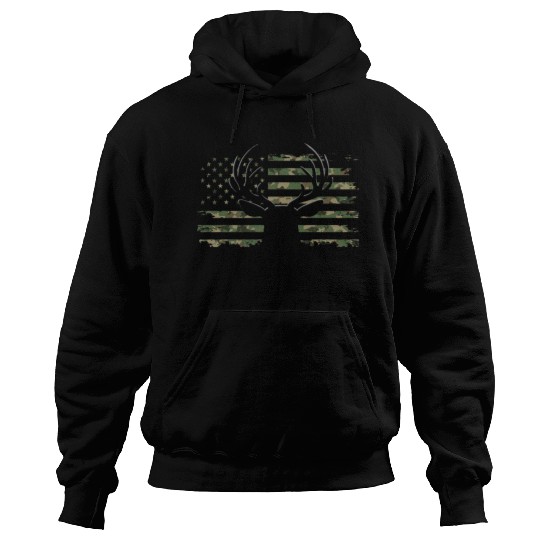 American Flag Camouflage Outdoor Antlers Deer Hoodies