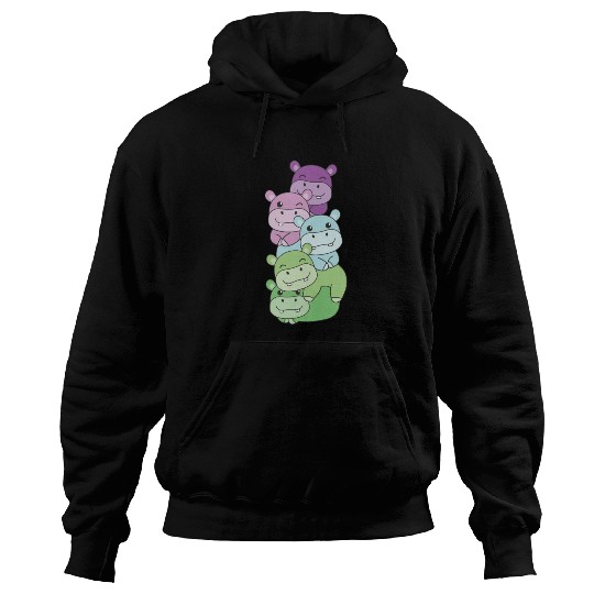 Toric Flag Pride Lgbtq Cute Hippo Hoodies