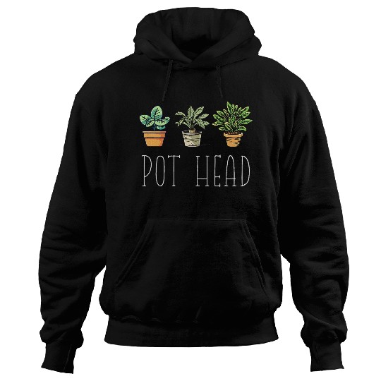 Gardening Farmer Funny Pot Head Plants Gardener Hoodies