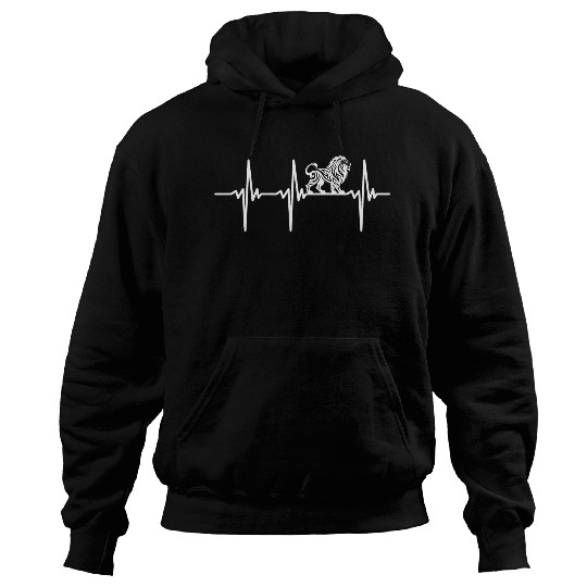 Heartbeat For Proud Lions Tattoo Style Hoodies
