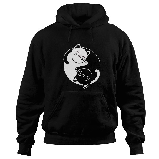 Yin and Yang Cats Hoodies