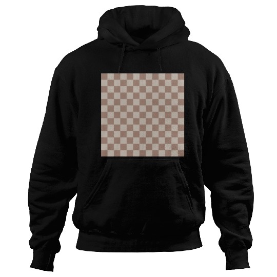 Brown Classic Checkered Big Checkerboard Hoodies