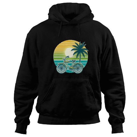 Retro Bike and Palm Tree Hoodies
