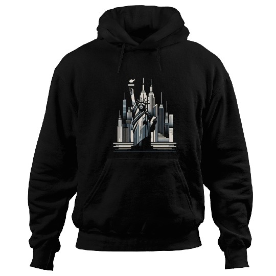 Statue of Liberty Embrace Hoodies