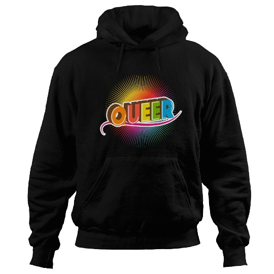 Queer Typo for Pride Month Equal Rights LGBTQ Hoodies