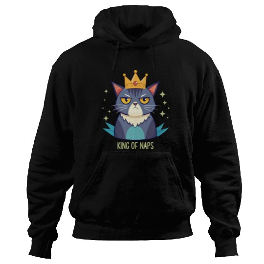 Grumpy King of Naps Cat Hoodies