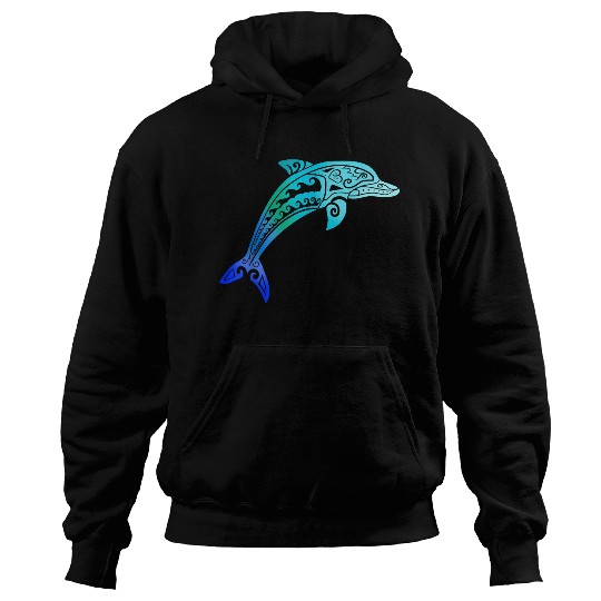 Jumping Dolphin Tribal Hoodies