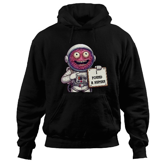 I found Human , Alien sticker Hoodies