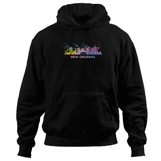 New Orleanian Skyline New Orleans Hoodies