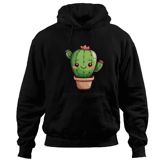 Cute Kawaii Cactus Clipart, Cute Cactus PNG Hoodies