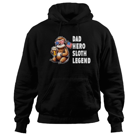 American sloth dad Hoodies