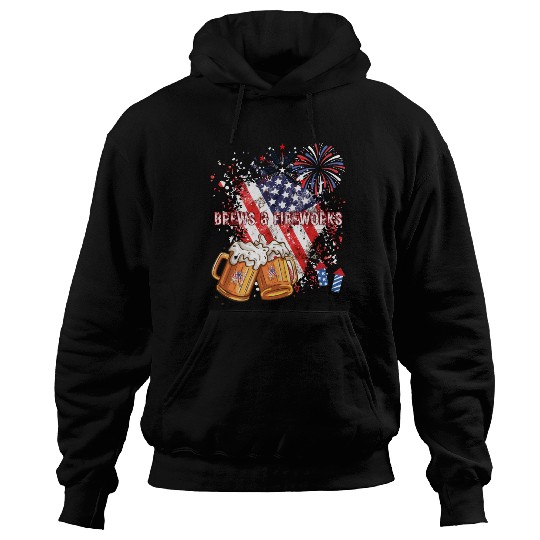 Brews & Fireworks 4th of July Independence Day Hoodies