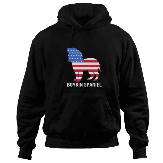 American Flag Boykin Spaniel Dog Patriotic Dog Hoodies