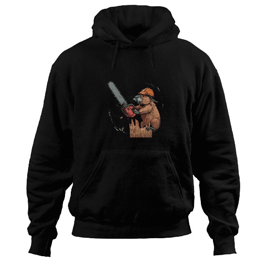 Beaver Lumberjack Chainsaw Hoodies