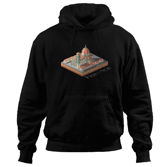 Geometric low poly Florence Cathedral Hoodies