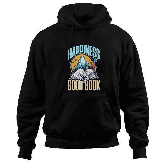 Literature Teacher Happiness Is A Good Book Reader Hoodies