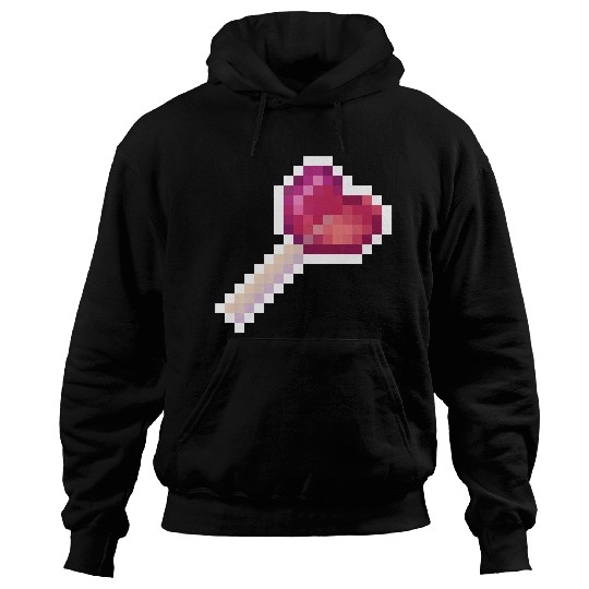 Pixel Art Sprite Cute Heart Lollipop Hoodies