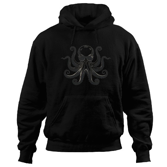 Minimalism Cool Octopus with Sunglasses Hoodies
