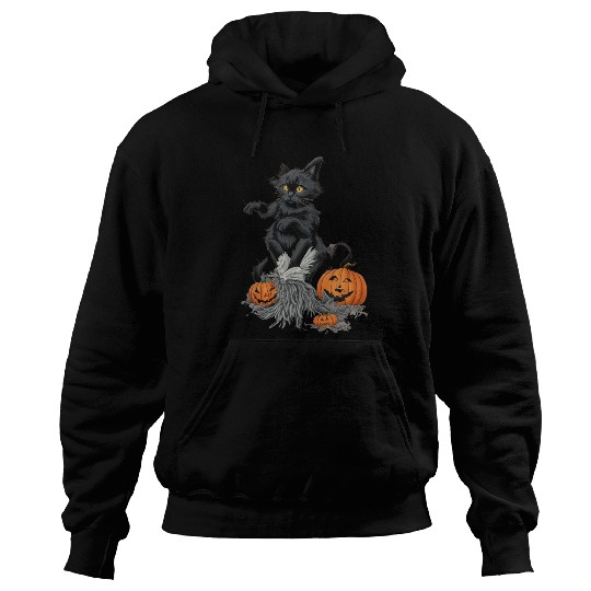 Witchy Black Cat Hoodies