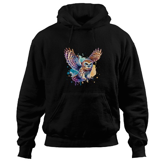 Barking Owl in Flight Hoodies
