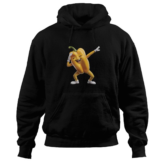 Yellow Bell Pepper Dabbing Realistic Hoodies