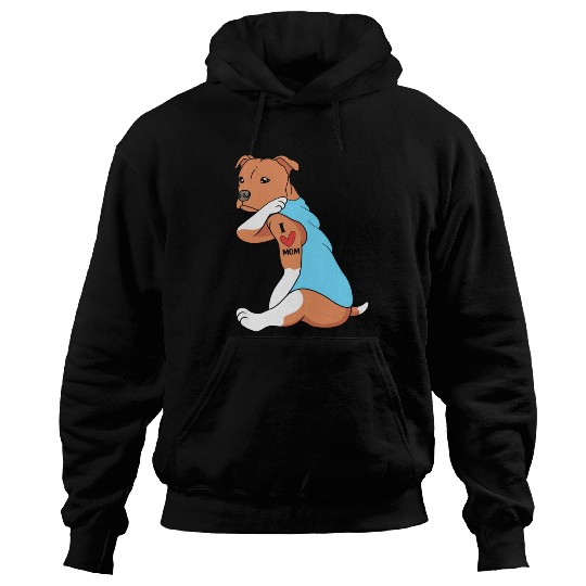 Staffordshire Bull Terrier Dog Mom Hoodies