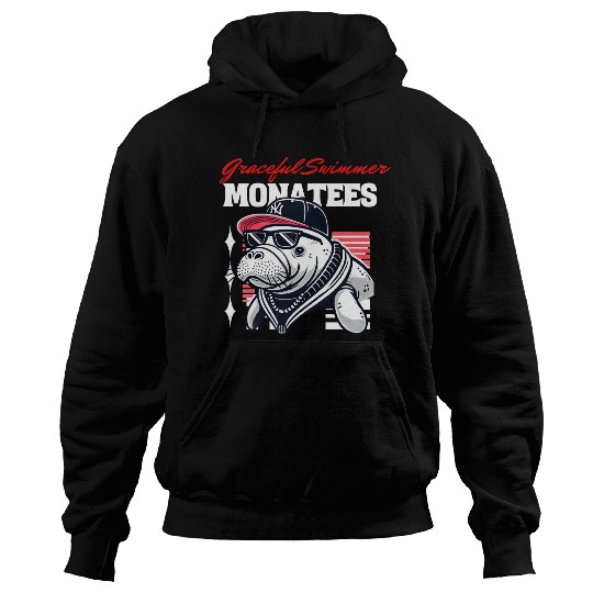 Hip-Hop Manatee Cool Hoodies