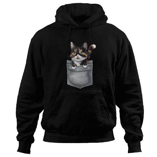 Japanese Bobtail Cat In Pocket Hoodies
