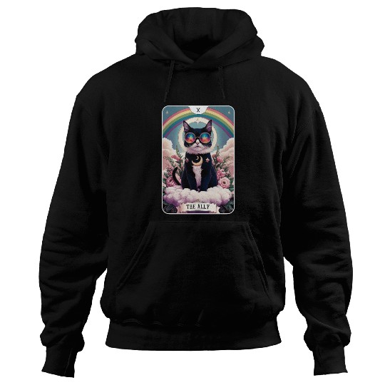 The Ally Cat Tarot Card Pride Gay Pride LGBTQ Hoodies