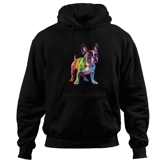 Colorful Boston Terrier Dog Pop Art Style Hoodies