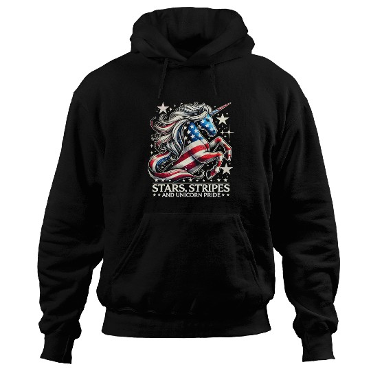 Star-Spangled Unicorn with American Pride and Hoodies