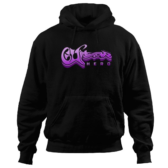 Guitar Hero - Typography Design Hoodies