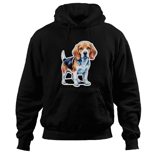 Beagle Watercolor Hoodies