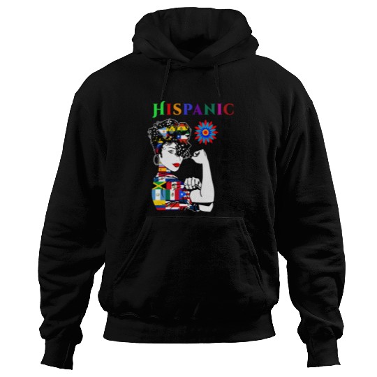Hispanic Heritage Month Latino Countries Flag Hoodies