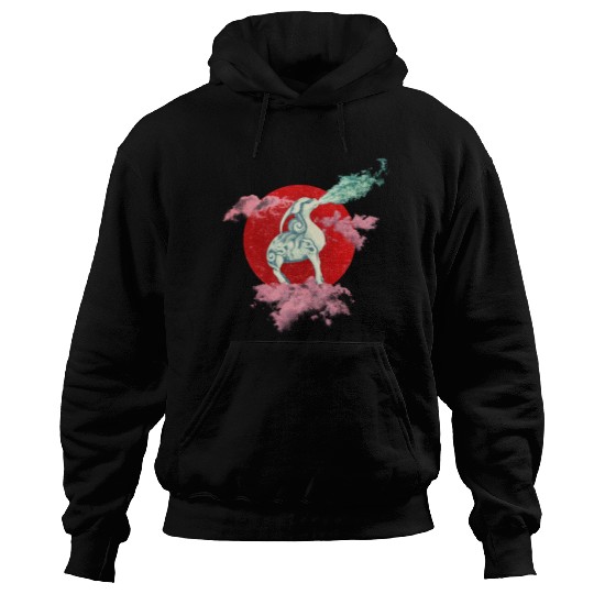 Mythical Chimera Kirin Standing on a Seal Larger Hoodies