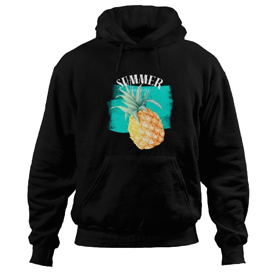 Summer Retro Pineapple Swimming Pool Vacation Gard Hoodies