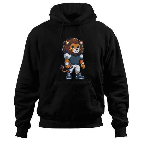 Cute American Football Player Lion Hoodies