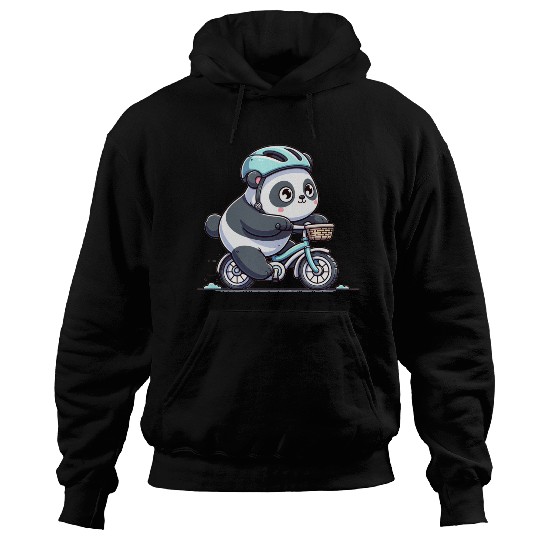 Cute Cyclist Panda Hoodies