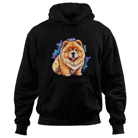 Chow Chow Watercolor Hoodies