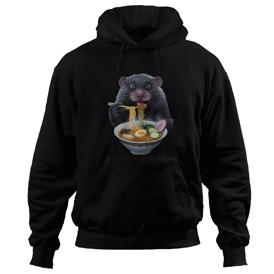 Mole Eating Ramen Realistic Hoodies