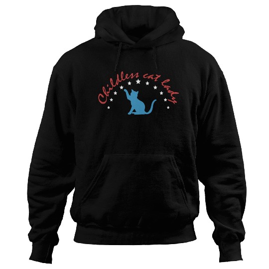 Vintage And Retro Funny Childless Cat Lady Hoodies