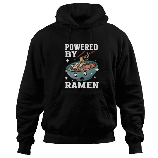 Powered By Ramen Anime Japanese Soup Cup Noodle Hoodies
