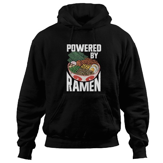 Powered By Ramen Anime Japanese Soup Cup Noodle Hoodies