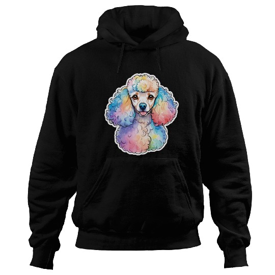 Poodle Watercolor Hoodies