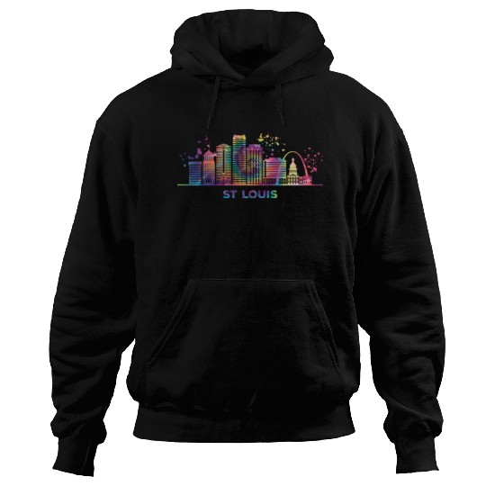 St Louisian Skyline St Louis Hoodies