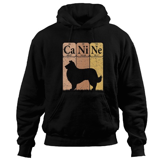 Rough Collie Periodic Table Elements Dog Lover Hoodies