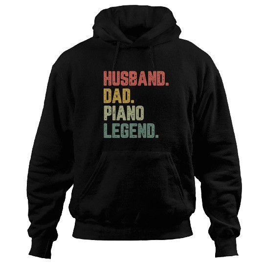 Husband Dad Piano Legend Funny Father Hoodies