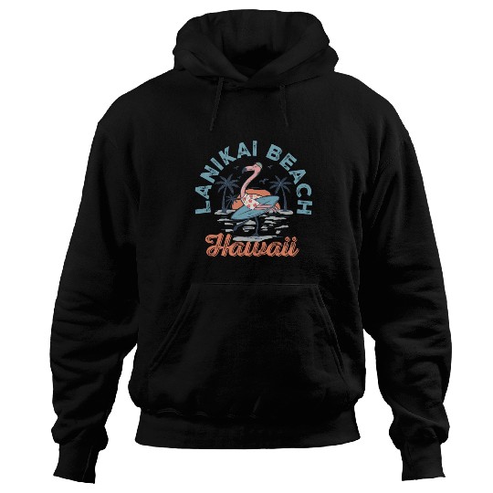 Vintage Beach Flamingo Hoodies