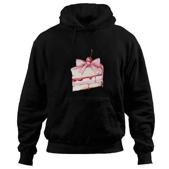 Cake with a pink bow Hoodies