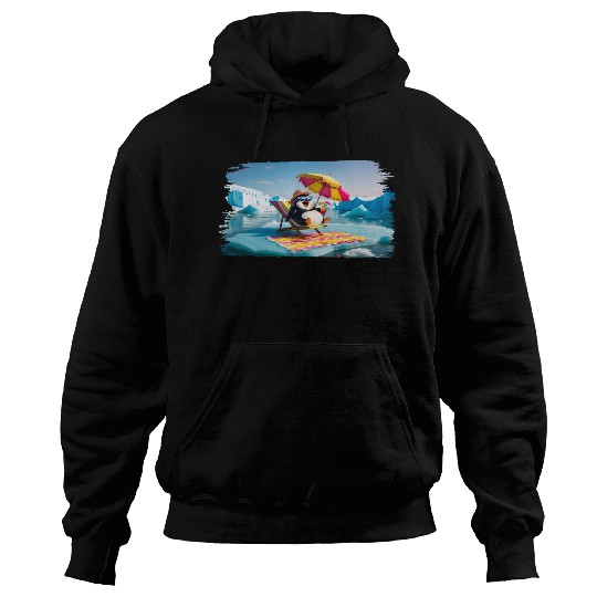 Penguin On Holiday Hoodies